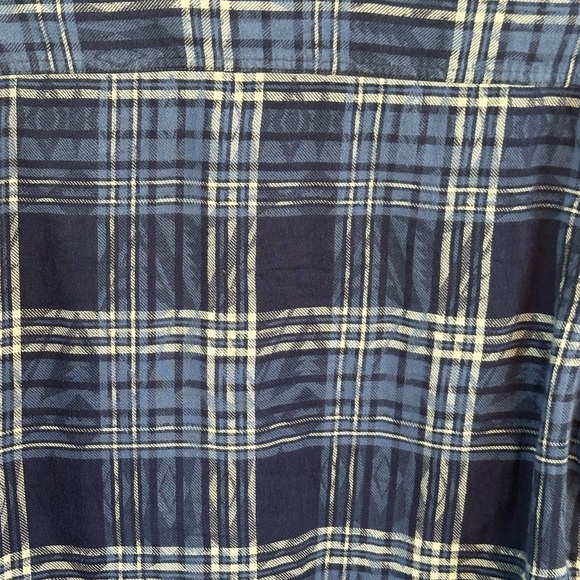 Zara Men’s Blue/White Plaid Flannel Shirt With Interwoven Design Size Large EUC! - Picture 5 of 5